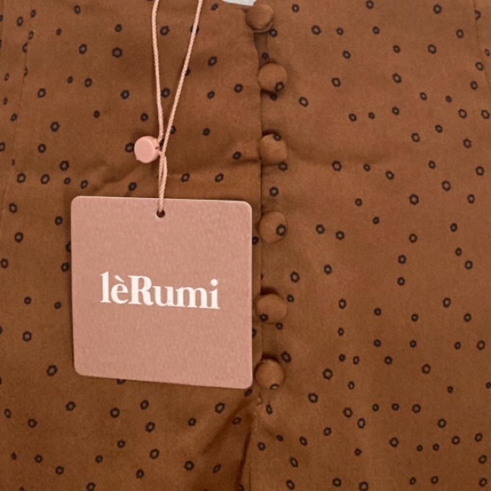 LèRumi Gene Tan Spot Mini Dress NWT - Picture 5 of 11